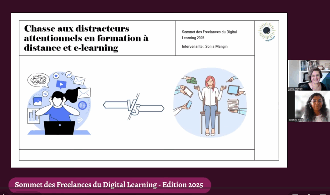 Conférence sur les distracteurs attentionnels en formation au Sommet des Freelance du Digital Learning