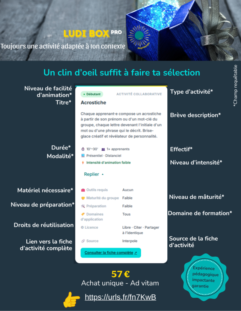 LudiBox Pro | Trouve ton activité pédagogique en moins de 5 minutes